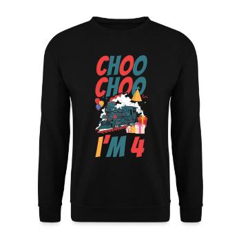 Conducteur de train à vapeur Trainspotting - Sweat-shirt Unisexe - noir - Devant - Alina (178cm) & Michal (187cm)