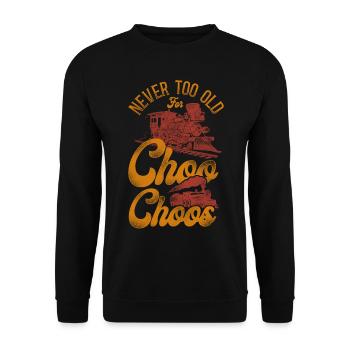 Steam Train Driver Trainspotting - Unisex Sweatshirt - black - Front - Alina (178cm) & Michal (187cm)