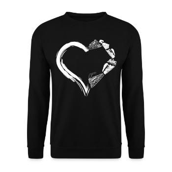 Steam Train Driver Trainspotting - Unisex Pullover - Schwarz - Vorne - Alina (178cm) & Michal (187cm)