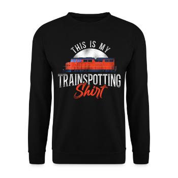 Freight Diesel Train Driver - Unisex Sweatshirt - black - Front - Alina (178cm) & Michal (187cm)