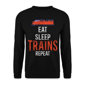 Freight Diesel Train Driver - Unisex Sweatshirt - black - Front - Alina (178cm) & Michal (187cm)