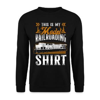 Freight Diesel Train Driver - Unisex Sweatshirt - black - Front - Alina (178cm) & Michal (187cm)