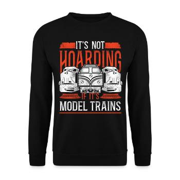 Freight Diesel Train Driver - Unisex Sweatshirt - black - Front - Alina (178cm) & Michal (187cm)