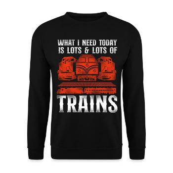 Freight Diesel Train Driver - Unisex Sweatshirt - black - Front - Alina (178cm) & Michal (187cm)