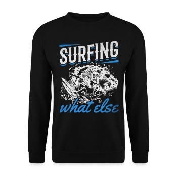 Surf: Quoi d’autre surfeurs de sports nautiques? - Sweat-shirt Unisexe - noir - Devant - Alina (178cm) & Michal (187cm)