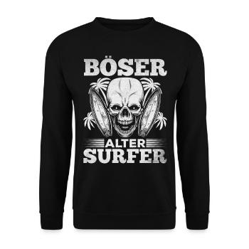 Wassersport Surfbrett Surfer Surfing Böser Alter - Unisex Pullover - Schwarz - Vorne - Alina (178cm) & Michal (187cm)