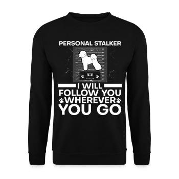 Bichon Frise Hundeliebhaber Hundezüchter Welpe Pfo - Unisex Pullover - Schwarz - Vorne - Alina (178cm) & Michal (187cm)