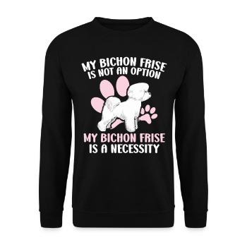 Bichon Frise Amoureux des chiens Éleveur de chiens chiot Pfö - Sweat-shirt Unisexe - noir - Devant - Alina (178cm) & Michal (187cm)
