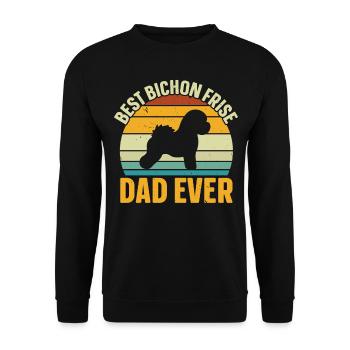 Best Bichon Frise Papa Ever Dog Love - Unisex Sweatshirt - black - Front - Alina (178cm) & Michal (187cm)