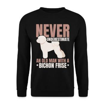 Bichon Frise Dog Lover Dog Breeder chiot Pfo - Sweat-shirt Unisexe - noir - Devant - Alina (178cm) & Michal (187cm)
