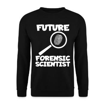 Futur enquêteur médico-légal Criminologie - Sweat-shirt Unisexe - noir - Devant - Alina (178cm) & Michal (187cm)