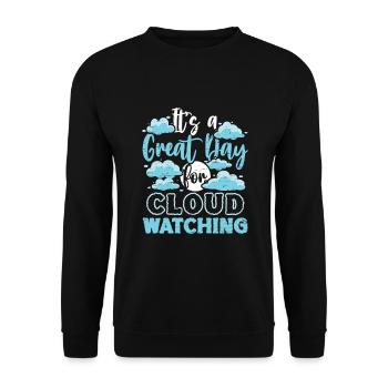 Cloud Watcher Météorologie Météorologue Nuage - Sweat-shirt Unisexe - noir - Devant - Alina (178cm) & Michal (187cm)