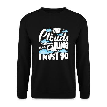 Cloud Watcher Meteorology Meteorologist Cloud - Unisex Sweatshirt - black - Front - Alina (178cm) & Michal (187cm)