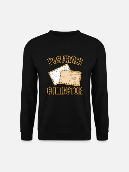 Deltiology card Colleting Deltiologist postcard - Unisex Sweatshirt - black
