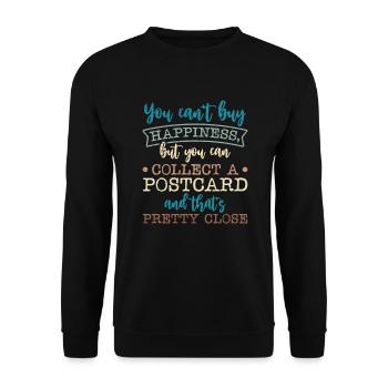 Deltiology-karte Colleting Deltiologist-postkarte - Unisex Pullover - Schwarz - Vorne - Alina (178cm) & Michal (187cm)