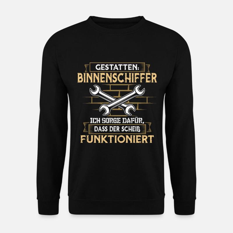 Binnenschiffer Boot Seemann - Unisex Pullover - Schwarz