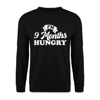 Annonce de grossesse drôle révéler que je suis - Sweat-shirt Unisexe - noir - Devant - Alina (178cm) & Michal (187cm)