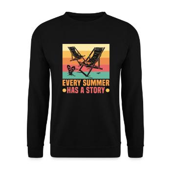 Beach holiday by the sea Design beach motif - Unisex Sweatshirt - black - Front - Alina (178cm) & Michal (187cm)