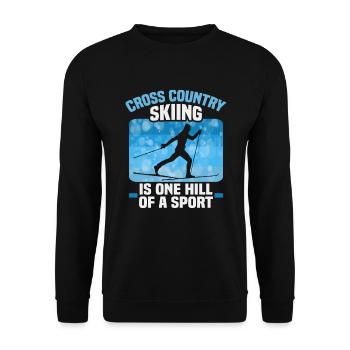 Cross-country biathlon cross-country skiers - Unisex Sweatshirt - black - Front - Alina (178cm) & Michal (187cm)