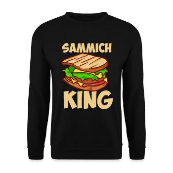 Sammich King Sandwich - Sweat-shirt Unisexe - noir - Devant - Alina (178cm) & Michal (187cm)