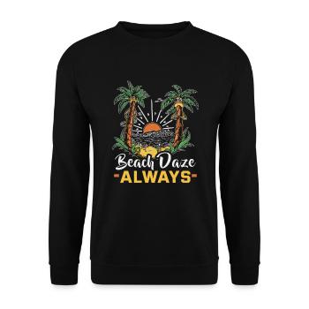 Beach holiday by the sea Design beach motif - Unisex Sweatshirt - black - Front - Alina (178cm) & Michal (187cm)