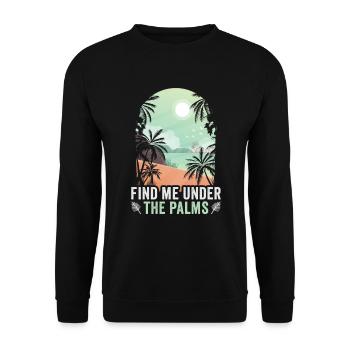 Beach holiday by the sea Design beach motif - Unisex Sweatshirt - black - Front - Alina (178cm) & Michal (187cm)