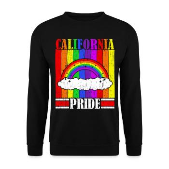 Californie Fiers USA Amérique Lgbtq californienne - Sweat-shirt Unisexe - noir - Devant - Alina (178cm) & Michal (187cm)
