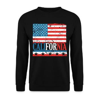 CA Rules États-Unis État d’Amérique Californie Californie - Sweat-shirt Unisexe - noir - Devant - Alina (178cm) & Michal (187cm)