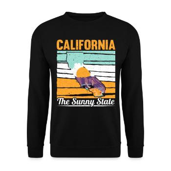 Californie L’état ensoleillé USA Amérique Californie - Sweat-shirt Unisexe - noir - Devant - Alina (178cm) & Michal (187cm)