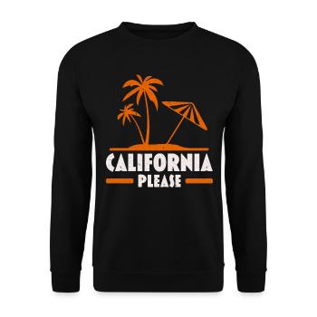Californie S’il vous plaît États-Unis État d’Amérique Californien - Sweat-shirt Unisexe - noir - Devant - Alina (178cm) & Michal (187cm)