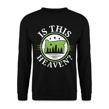 Ist dies der Himmel Oregon USA Staat Amerika Orego - Unisex Pullover - Schwarz - Vorne - Alina (178cm) & Michal (187cm)