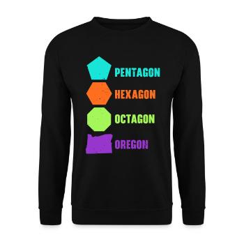 Oregon USA Staat Amerika Reisen Oregonian Salem - Unisex Pullover - Schwarz - Vorne - Alina (178cm) & Michal (187cm)