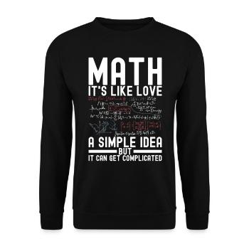 Professeur de mathématiques Mathématiques - Sweat-shirt Unisexe - noir - Devant - Alina (178cm) & Michal (187cm)