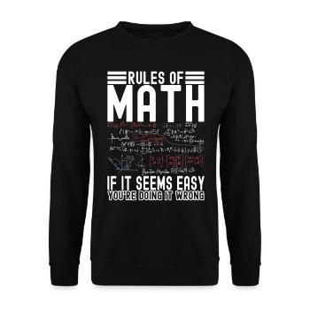Professeur de mathématiques Mathématiques - Sweat-shirt Unisexe - noir - Devant - Alina (178cm) & Michal (187cm)