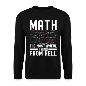 Professeur de mathématiques Mathématiques - Sweat-shirt Unisexe - noir - Devant - Alina (178cm) & Michal (187cm)