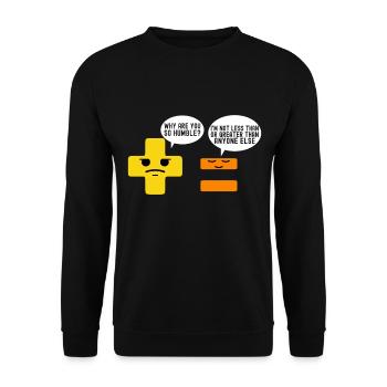 Professeur de mathématiques Mathématiques - Sweat-shirt Unisexe - noir - Devant - Alina (178cm) & Michal (187cm)
