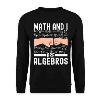 Math Teacher Mathematics - Unisex Sweatshirt - black - Front - Alina (178cm) & Michal (187cm)