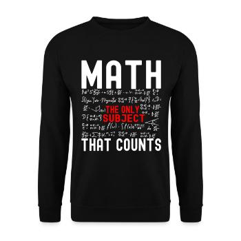 Professeur de mathématiques Mathématiques - Sweat-shirt Unisexe - noir - Devant - Alina (178cm) & Michal (187cm)