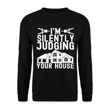 Architect Architecture - Unisex Sweatshirt - black - Front - Alina (178cm) & Michal (187cm)