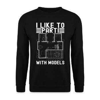 Architect Architecture - Unisex Sweatshirt - black - Front - Alina (178cm) & Michal (187cm)