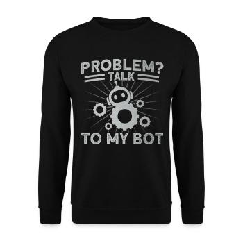 Roboter Robotik Ingenieur Kostüm Roboter - Unisex Pullover - Schwarz - Vorne - Alina (178cm) & Michal (187cm)