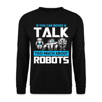 Roboter Robotik Ingenieur Kostüm Roboter - Unisex Pullover - Schwarz - Vorne - Alina (178cm) & Michal (187cm)