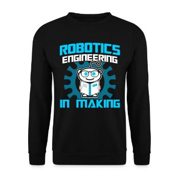 Roboter Robotik Ingenieur Kostüm Roboter - Unisex Pullover - Schwarz - Vorne - Alina (178cm) & Michal (187cm)