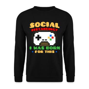 Jeu de hasard Retro Gamer Jeux vidéo Cadeau - Sweat-shirt Unisexe - noir - Devant - Alina (178cm) & Michal (187cm)