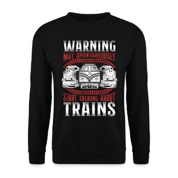 Freight Diesel Train Driver - Unisex Sweatshirt - black - Front - Alina (178cm) & Michal (187cm)