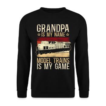 Freight Diesel Train Driver - Unisex Sweatshirt - black - Front - Alina (178cm) & Michal (187cm)