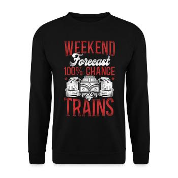 Freight Diesel Train Driver - Unisex Sweatshirt - black - Front - Alina (178cm) & Michal (187cm)