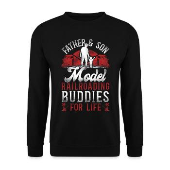 Freight Diesel Train Driver - Unisex Sweatshirt - black - Front - Alina (178cm) & Michal (187cm)