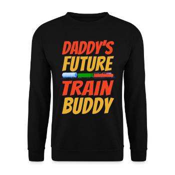 Freight Diesel Train Driver - Unisex Sweatshirt - black - Front - Alina (178cm) & Michal (187cm)