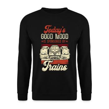 Freight Diesel Train Driver - Unisex Sweatshirt - black - Front - Alina (178cm) & Michal (187cm)